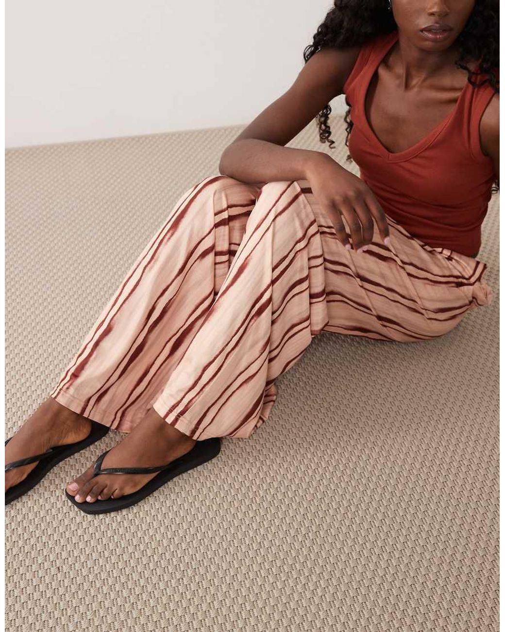Missy Empire Pink Soft Floaty Wide Leg Drawstring Trousers