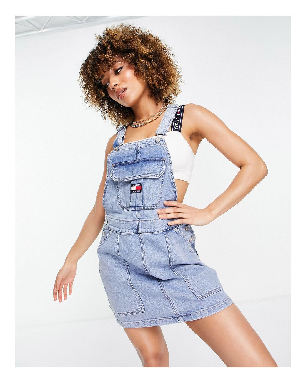Tommy Hilfiger Cargo Dungaree Dress in 
