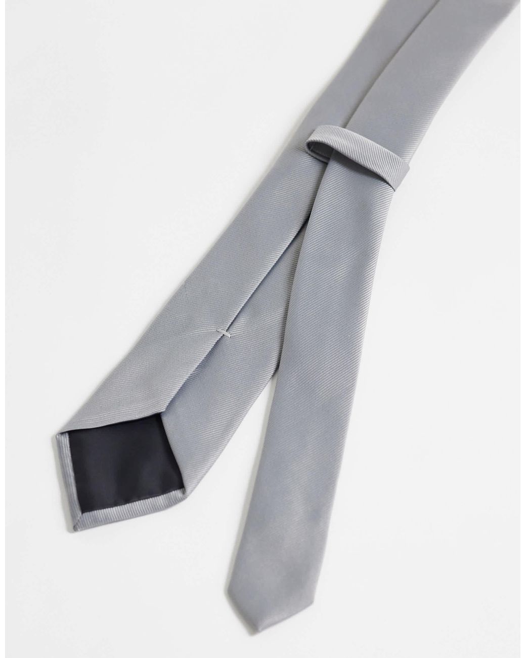 ASOS – einfarbige satin-krawatte in White für Herren