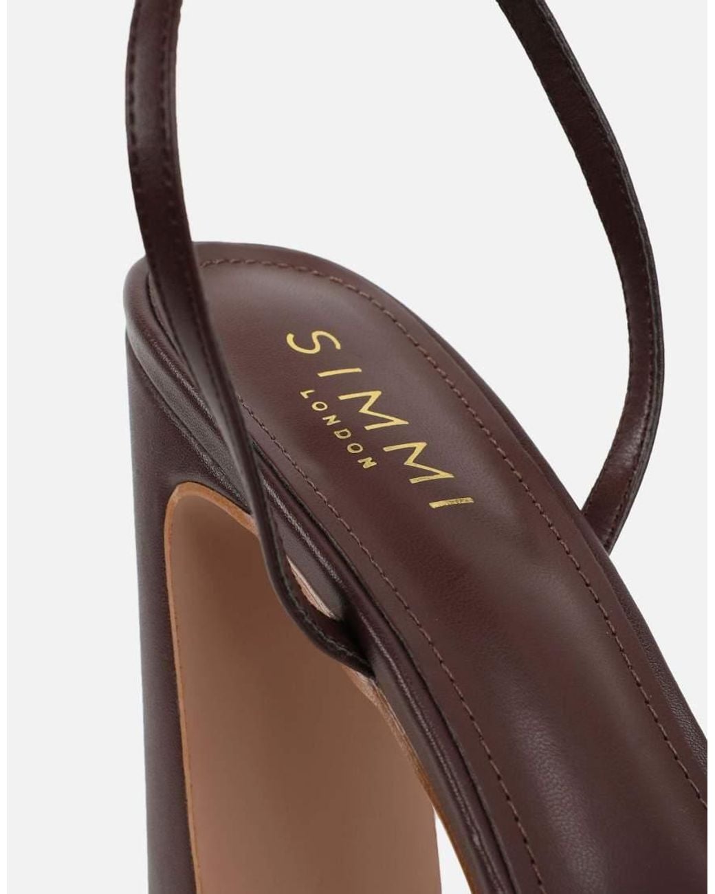 SIMMI Natural Maple Platform Heeled Sandals