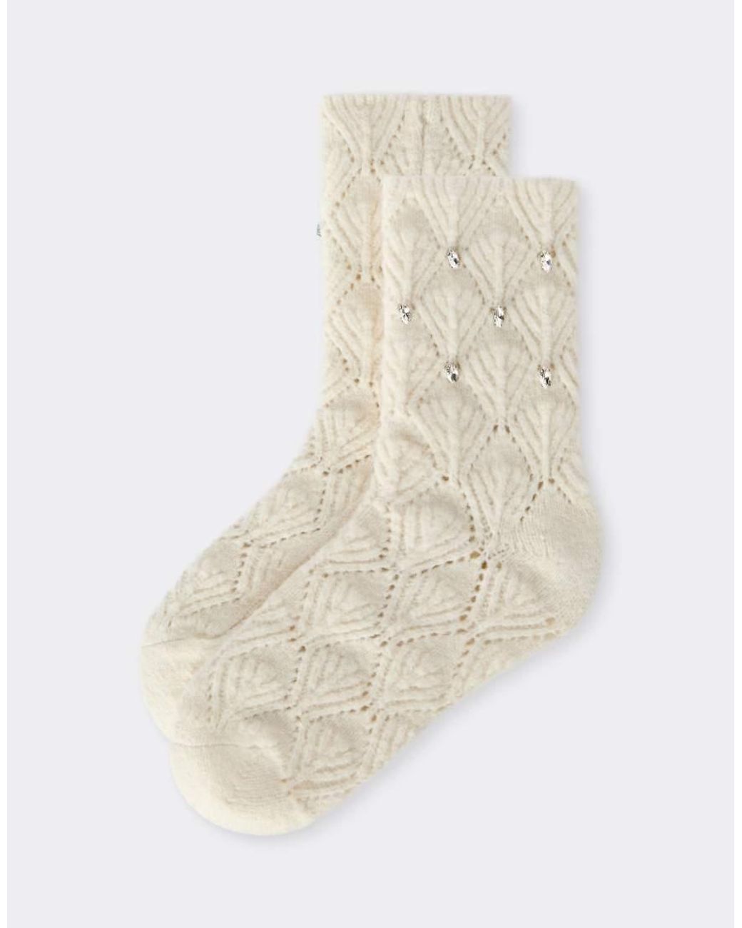 Calzedonia White Jewel Gemstone Socks