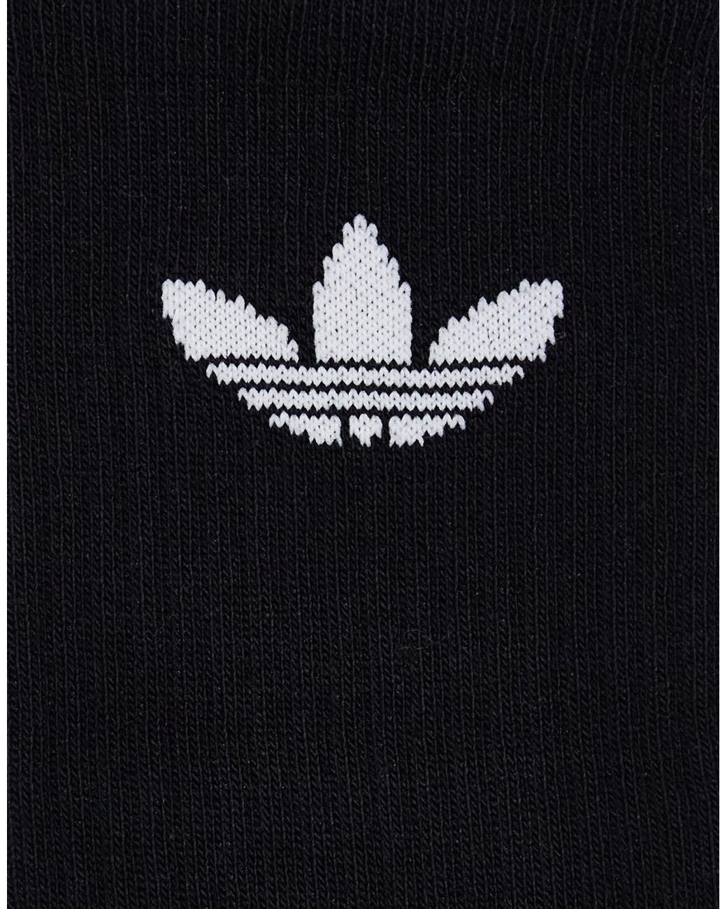 Adidas Originals Black Trefoil Cushion 3-Pack Socks