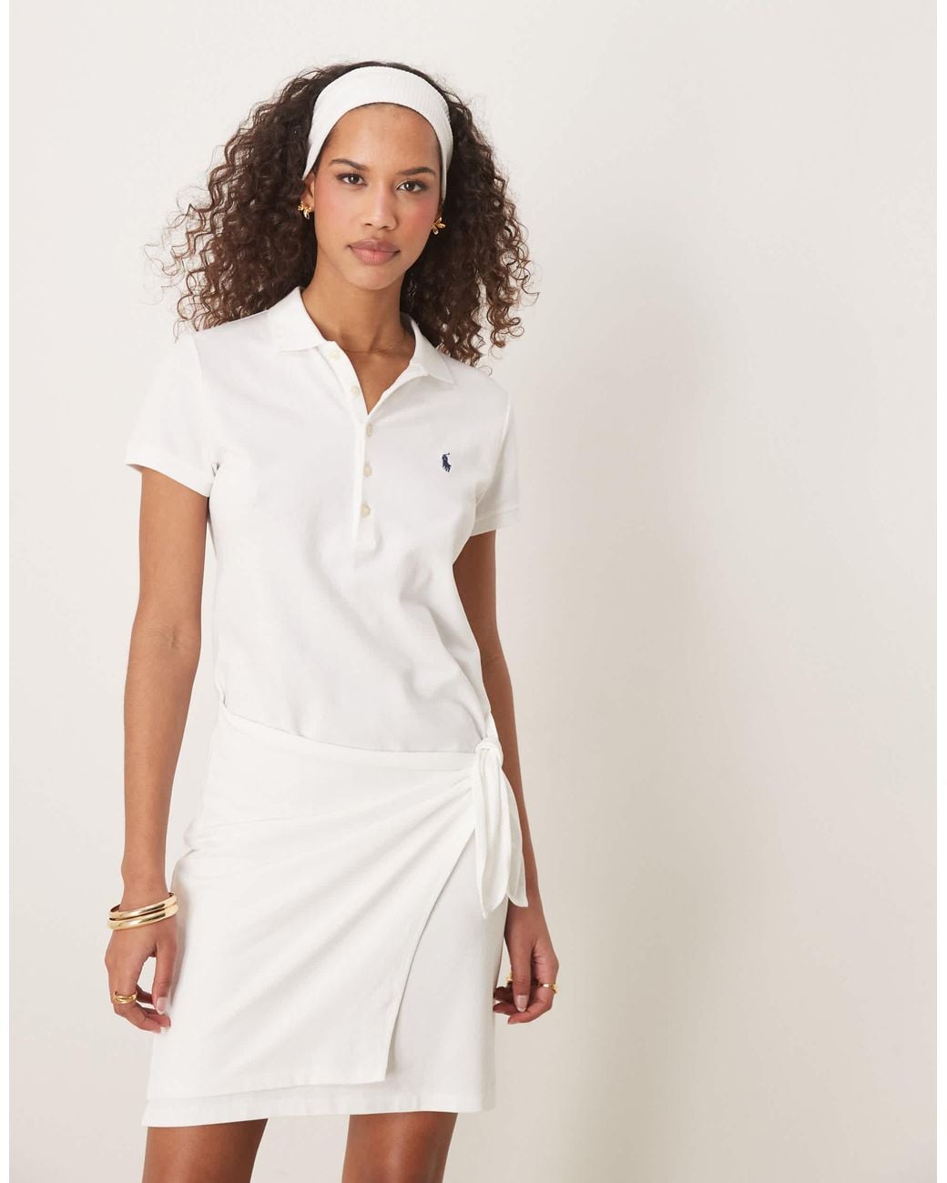 Claire polo dress - White