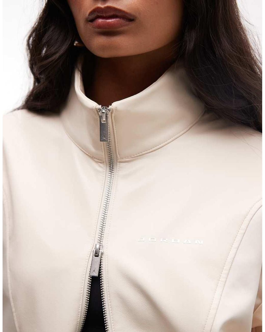 Nike Natural Flight Faux Leather Bomber Jacket