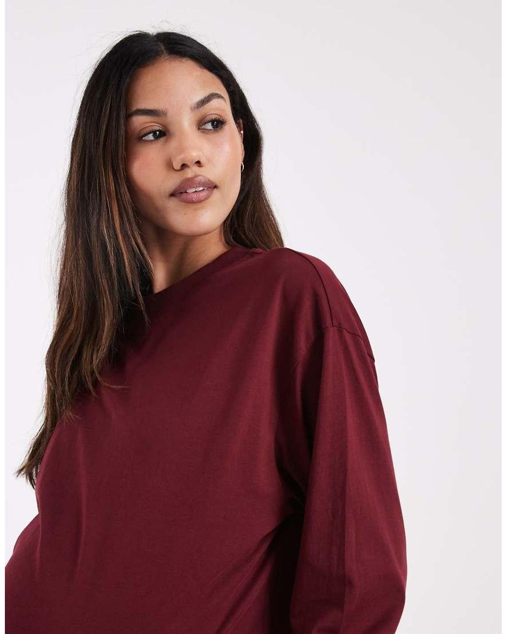 ASOS Red Asos Design Maternity Long Sleeve T-shirt