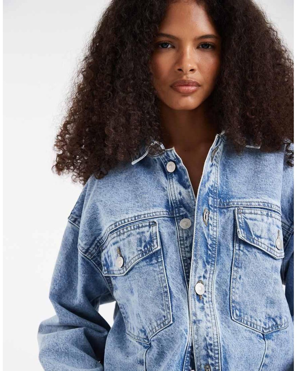 Pieces Blue Trucker Jacket