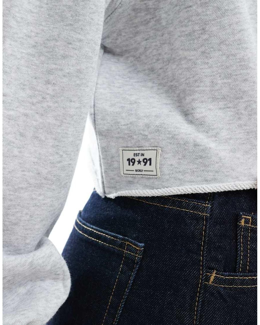 Cotton On White Cropped Sweatshirt