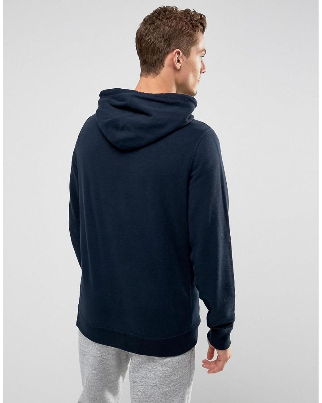 Abercrombie Fitch Logo Hoodie In Navy in Blue for Men Lyst