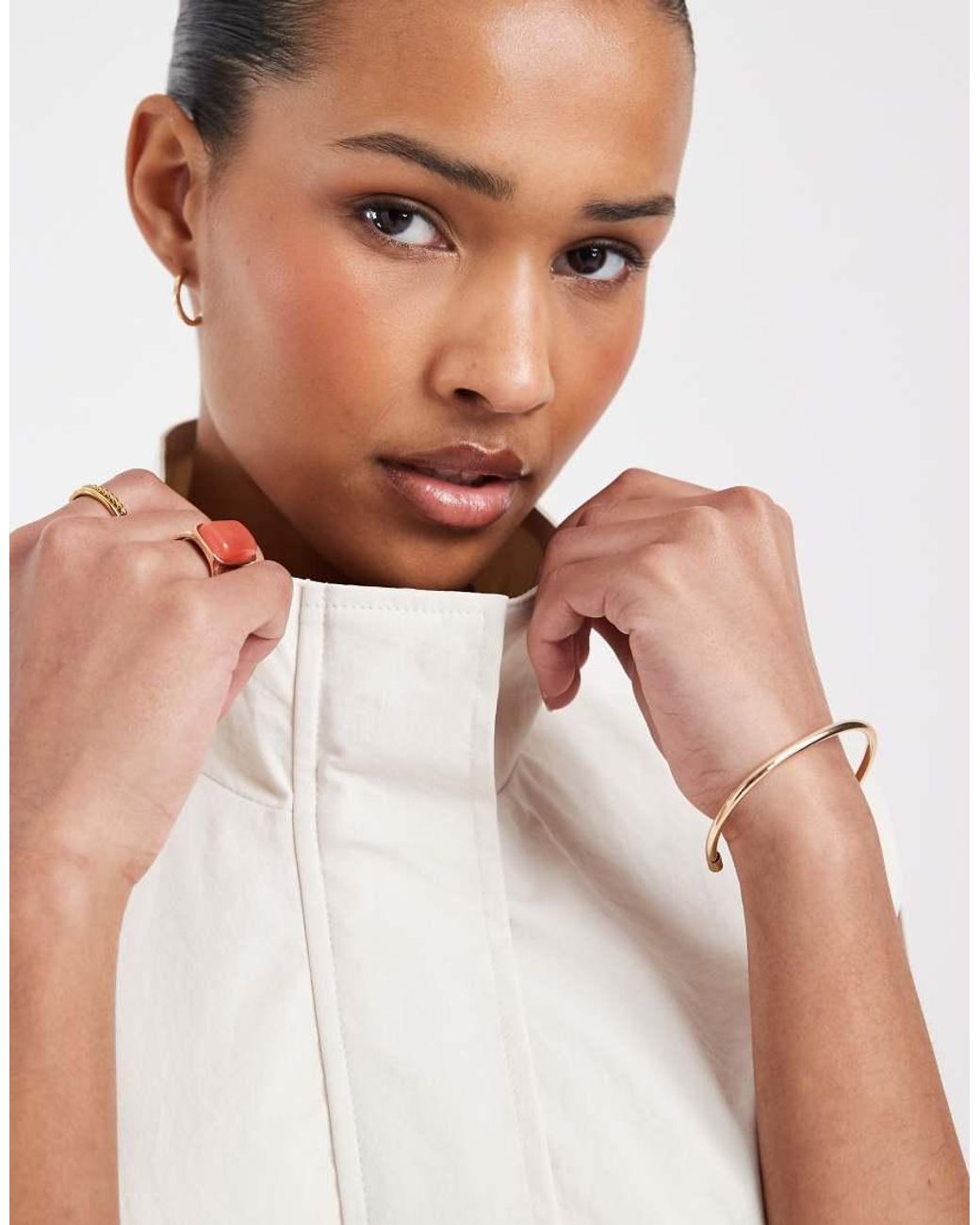 JJXX Natural Funnel Neck Gilet