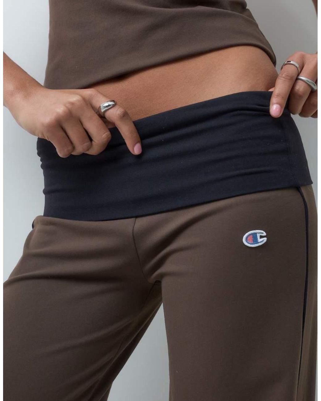 Champion White Future Memories Fold Over Waistband Pants