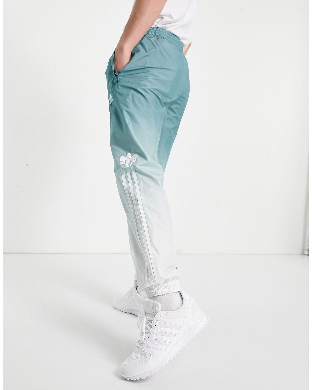 adidas Originals – jogginghose mit 3d-dreiblattlogo und farbverlauf in Grün  für Herren | Lyst DE