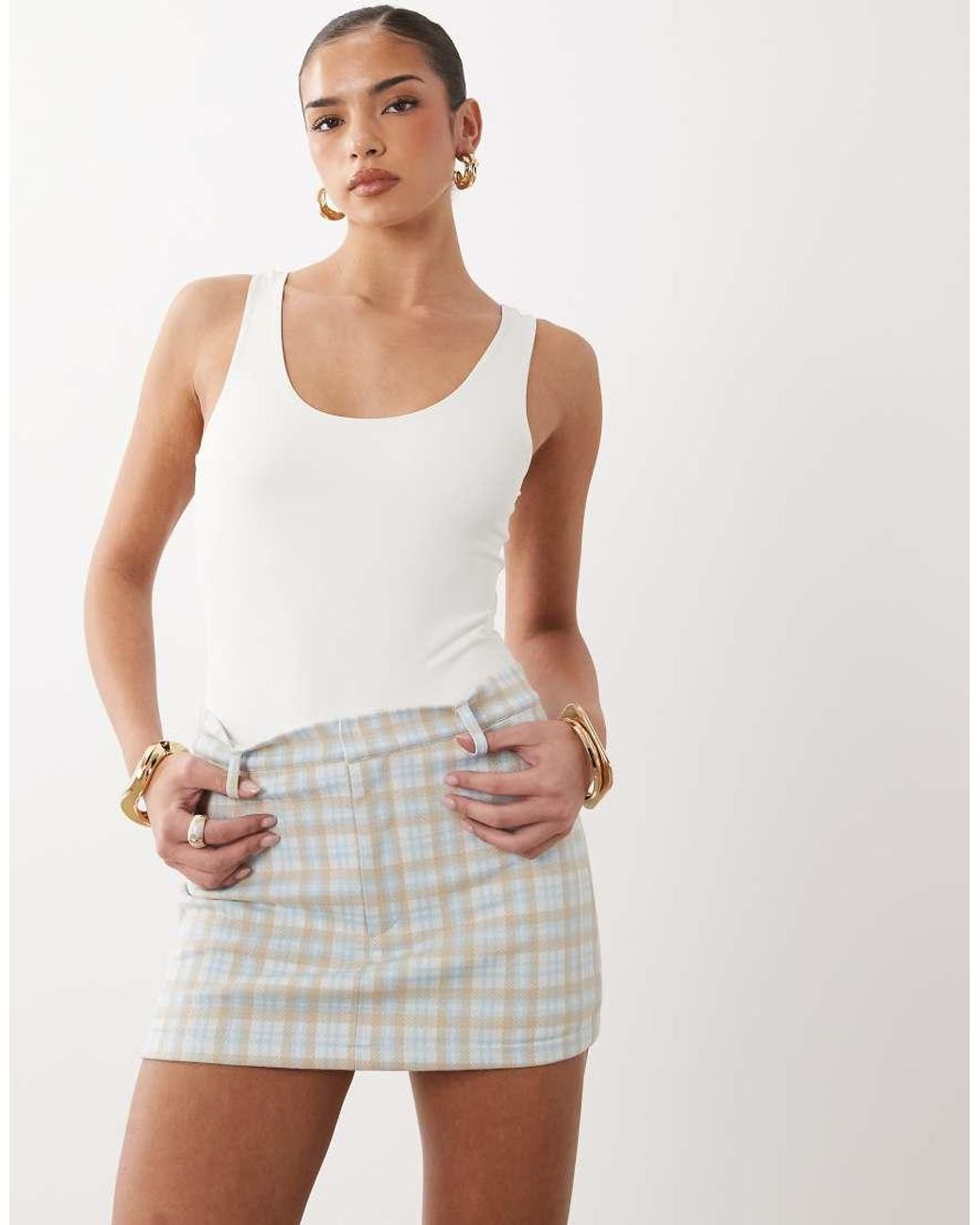 ASOS White Mix And Match Brushed Mini Skort