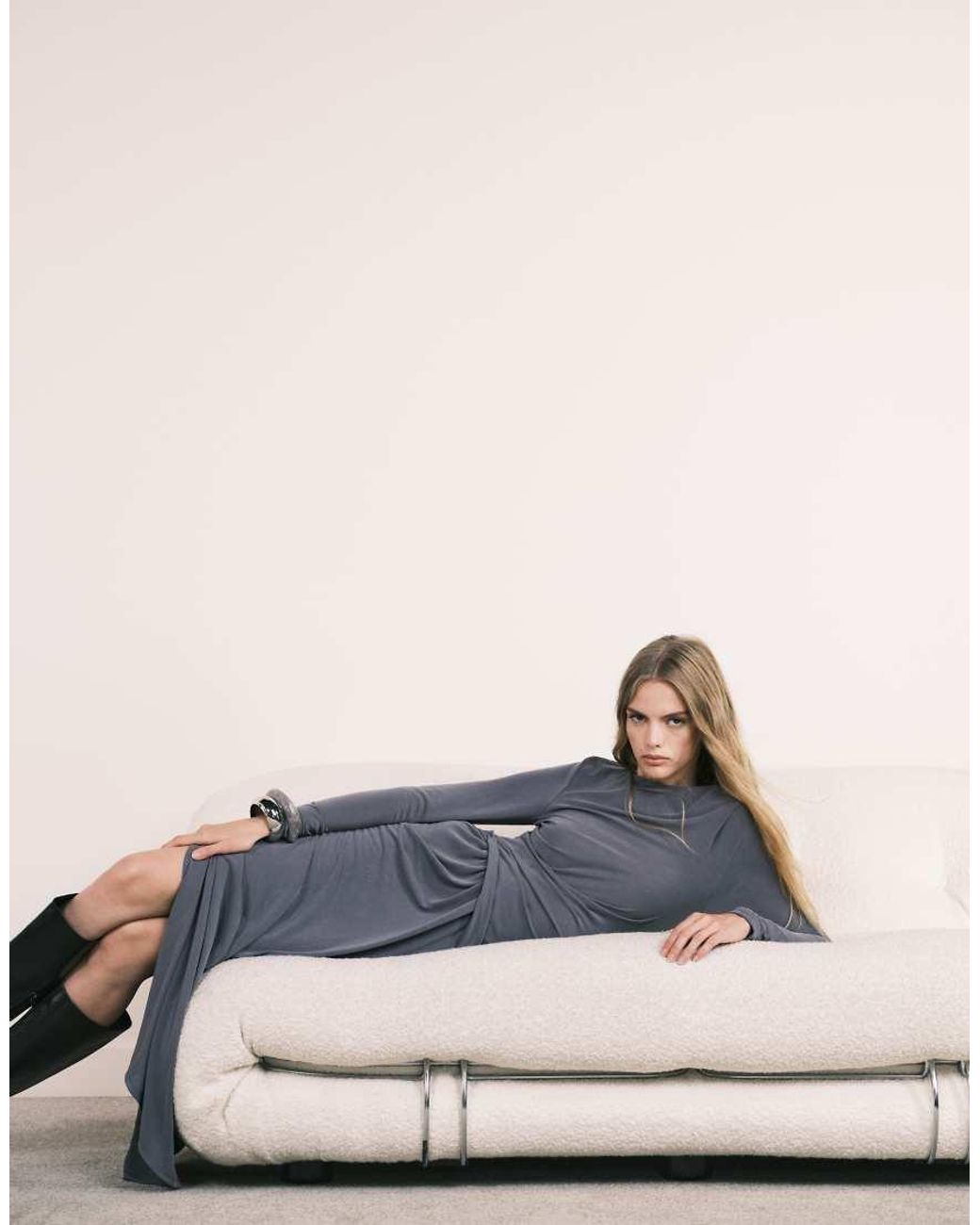 ASOS Multicolor Modal Long Sleeve Drape Maxi