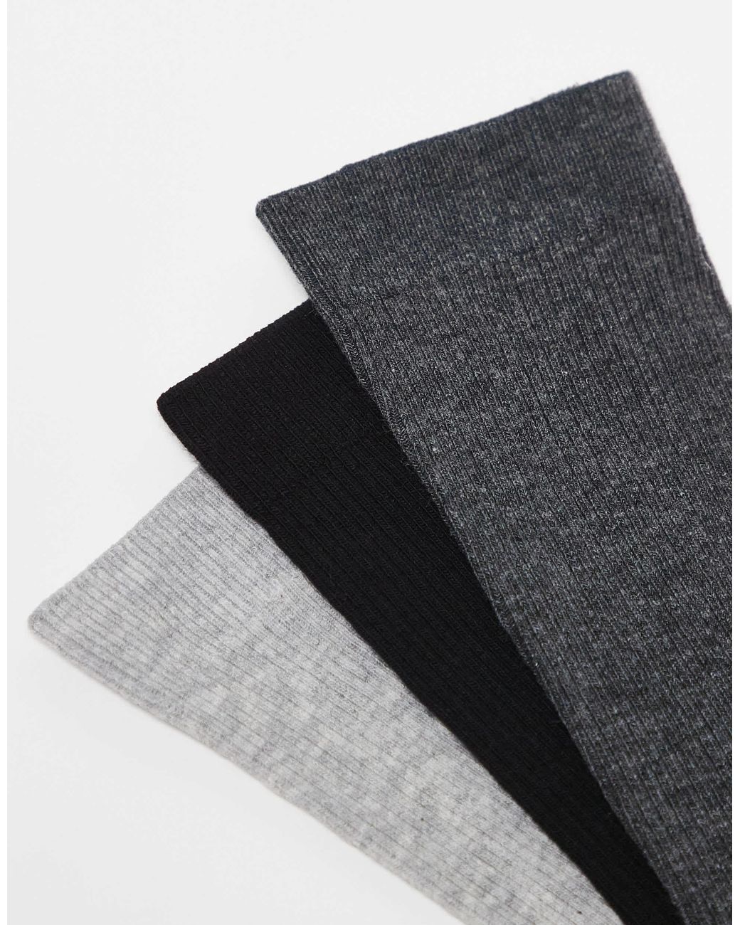 ARKET Black 3-pack Cotton Rib Socks