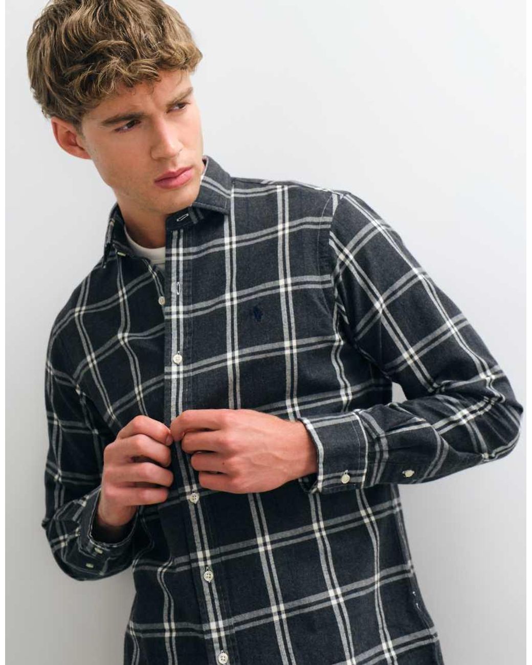 Polo Ralph Lauren Blue Icon Logo Sport Big Check Shirt for men