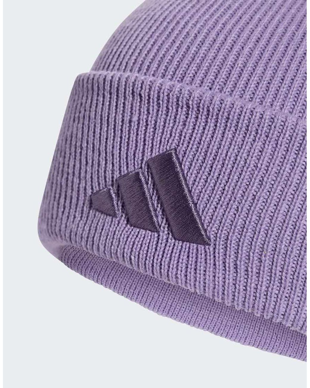 Adidas Originals Purple New Logo Beanie Cuff