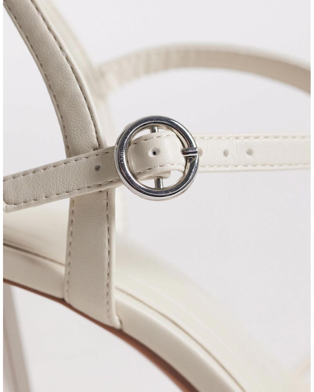 ASOS White Heron Knotted Mid Block Heel Sandals