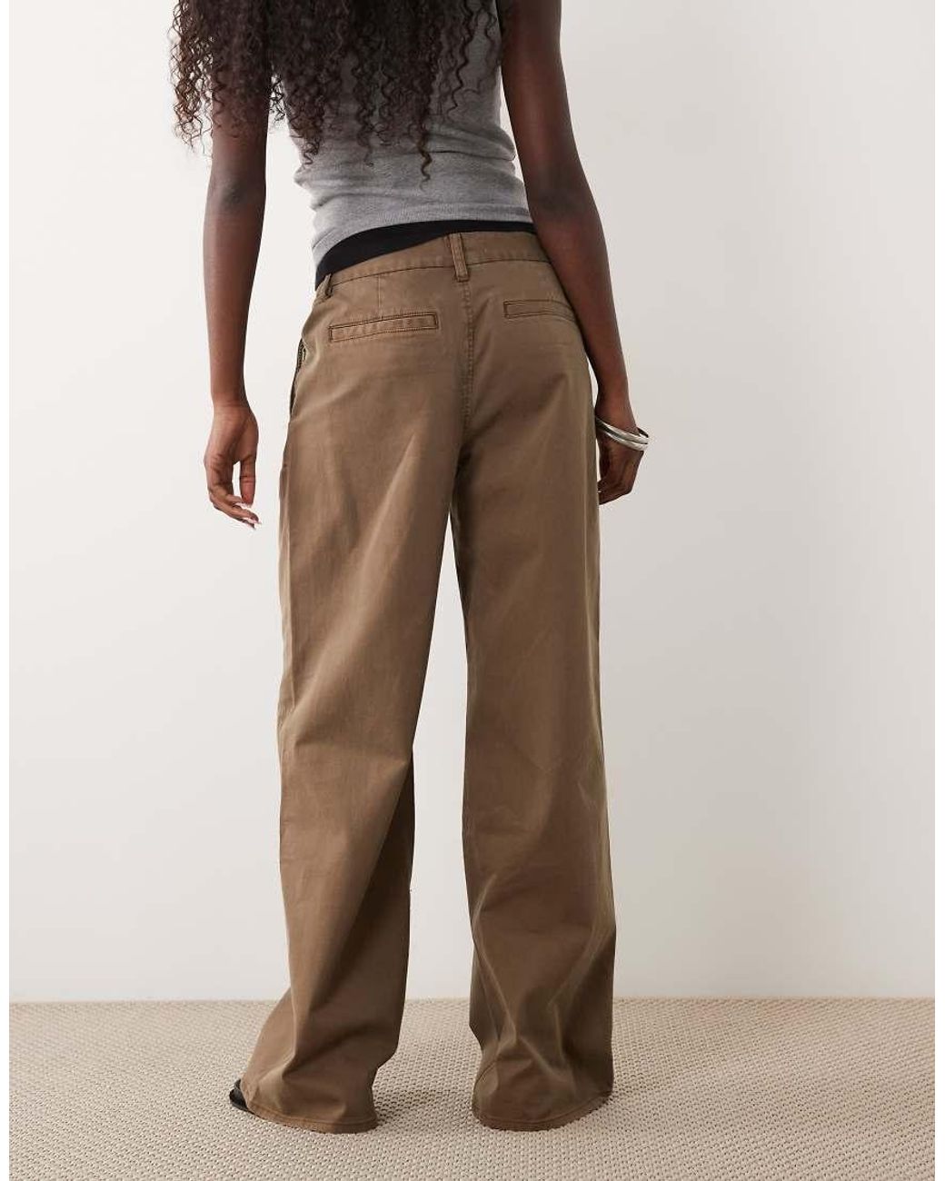 GOOD AMERICAN Natural Low Rise baggy Pants