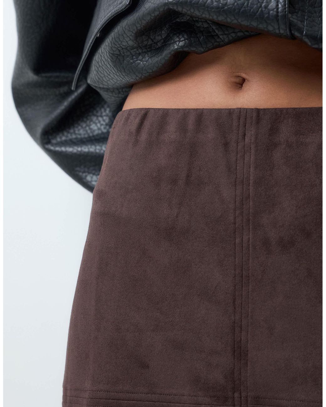 Mini-jupe chocolat Vero Moda en coloris Brown