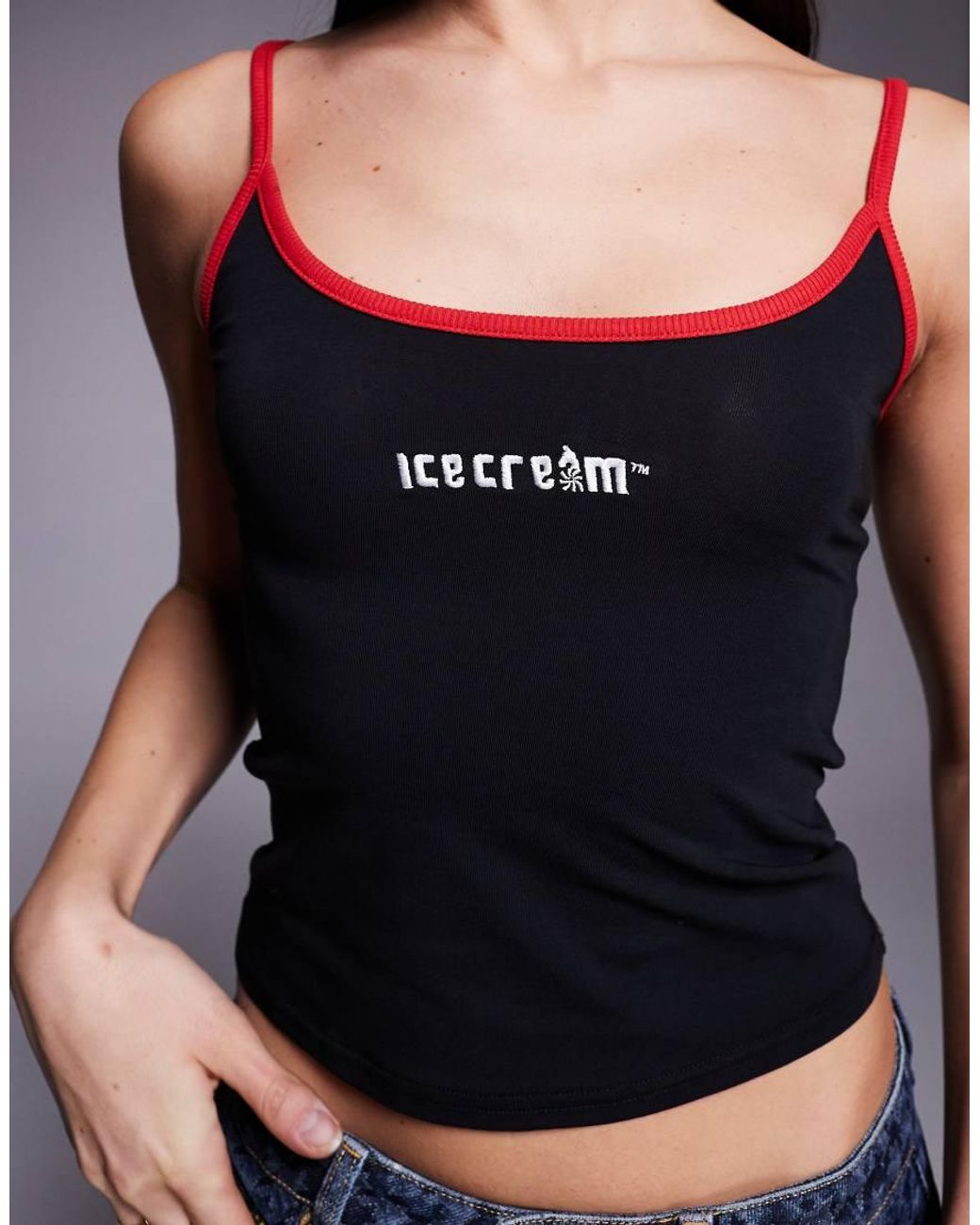 ICECREAM Blue Soft Serve Cami Top With Contrast Trim