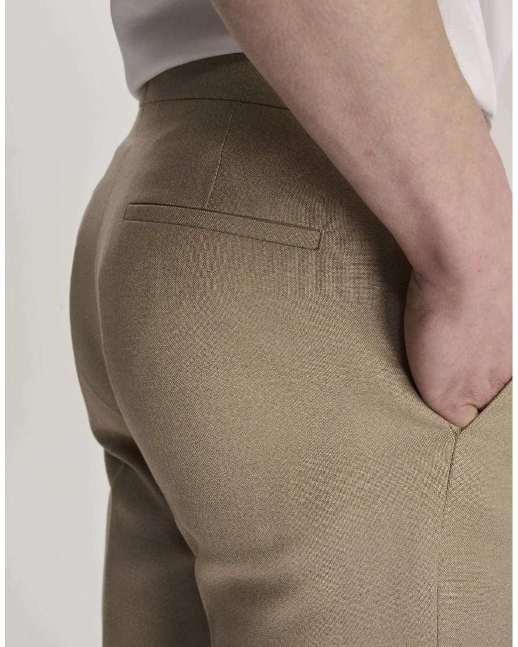 Harry Brown Natural Archie Melange Slim Fit Suit Trousers for men