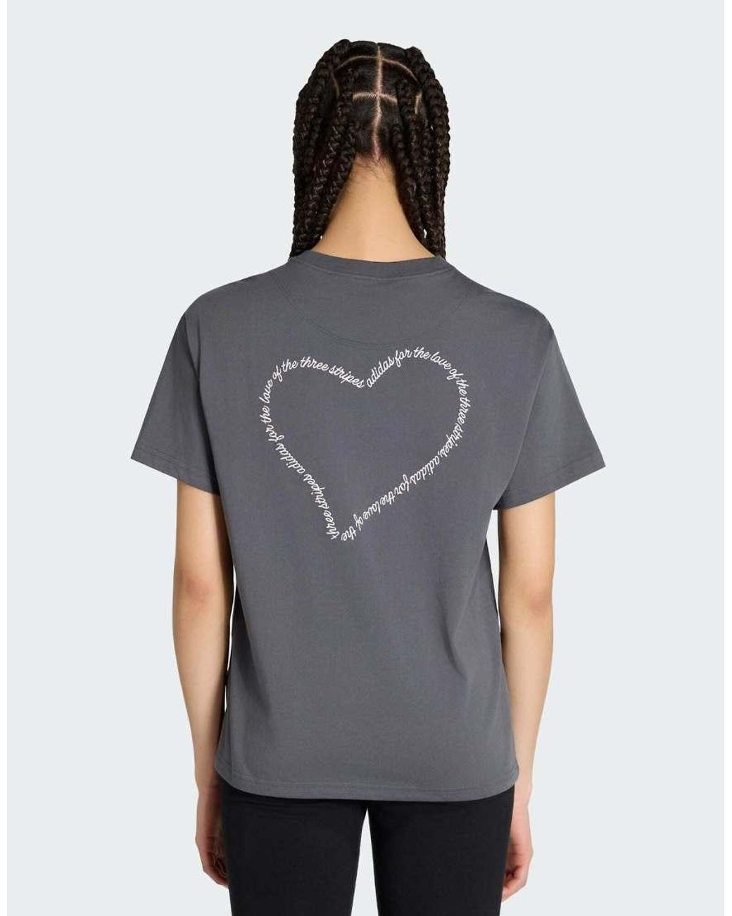 Adidas Originals Gray Embroidery Pack Loose Graphic T-shirt