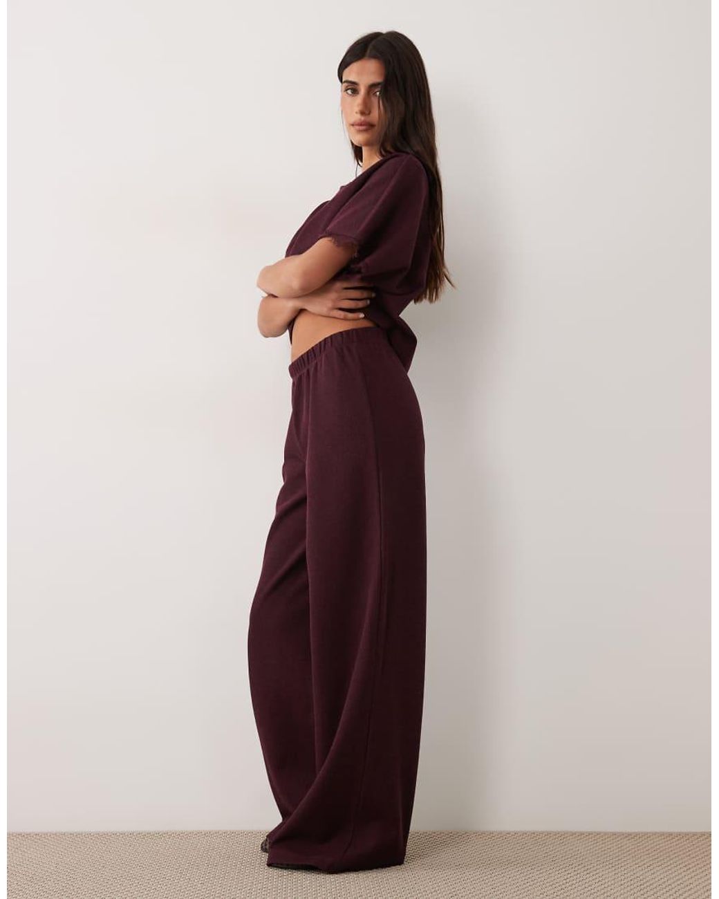 Miss Selfridge Red Wide Leg Trouser Co-ord