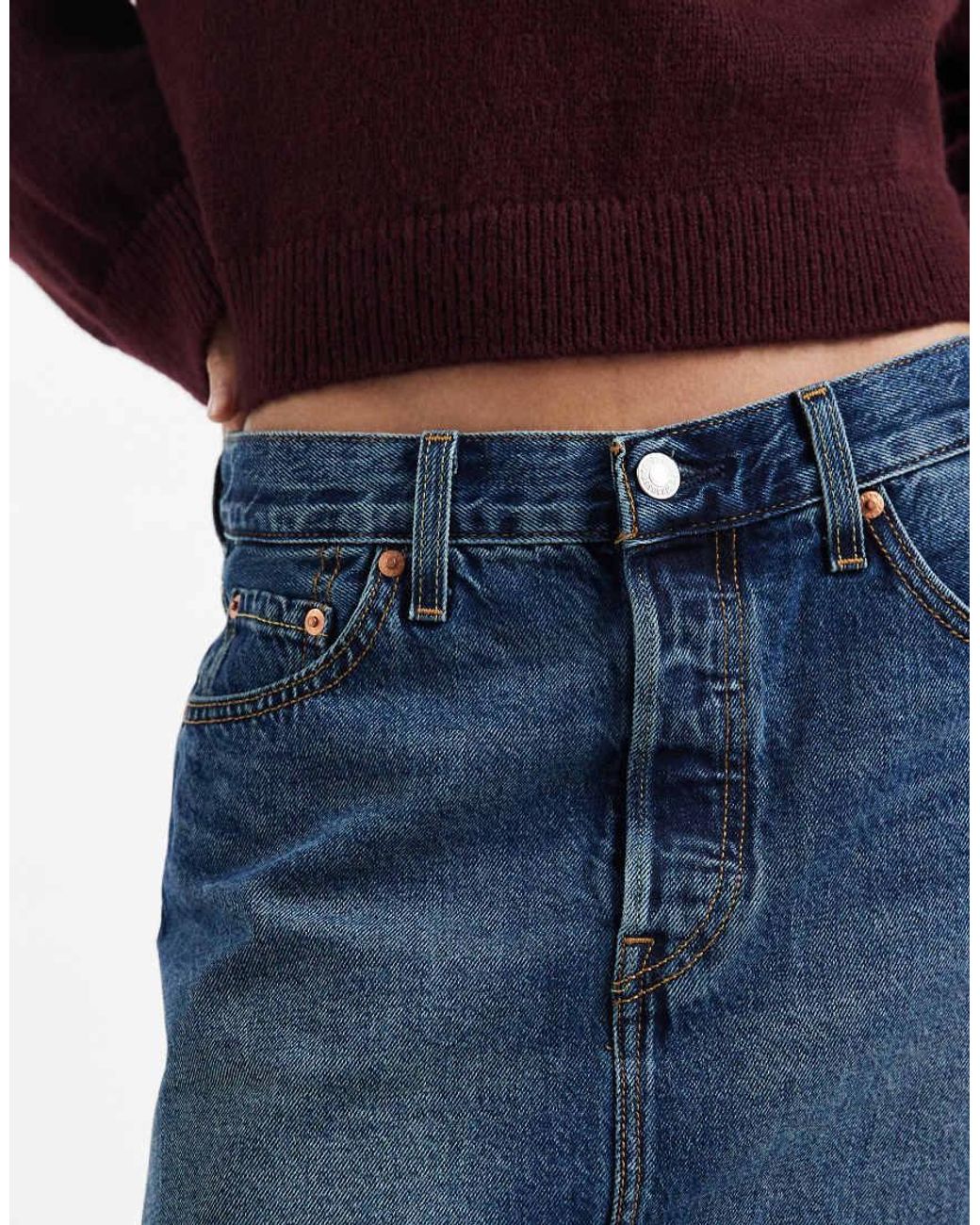 Levi's Red Icon Denim Mini Skirt