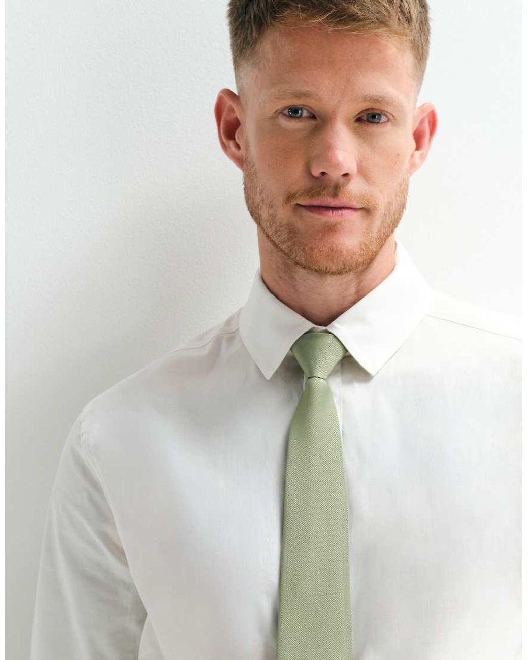 ASOS White Adaptive Hook And Loop Tape Fastener Tie for men