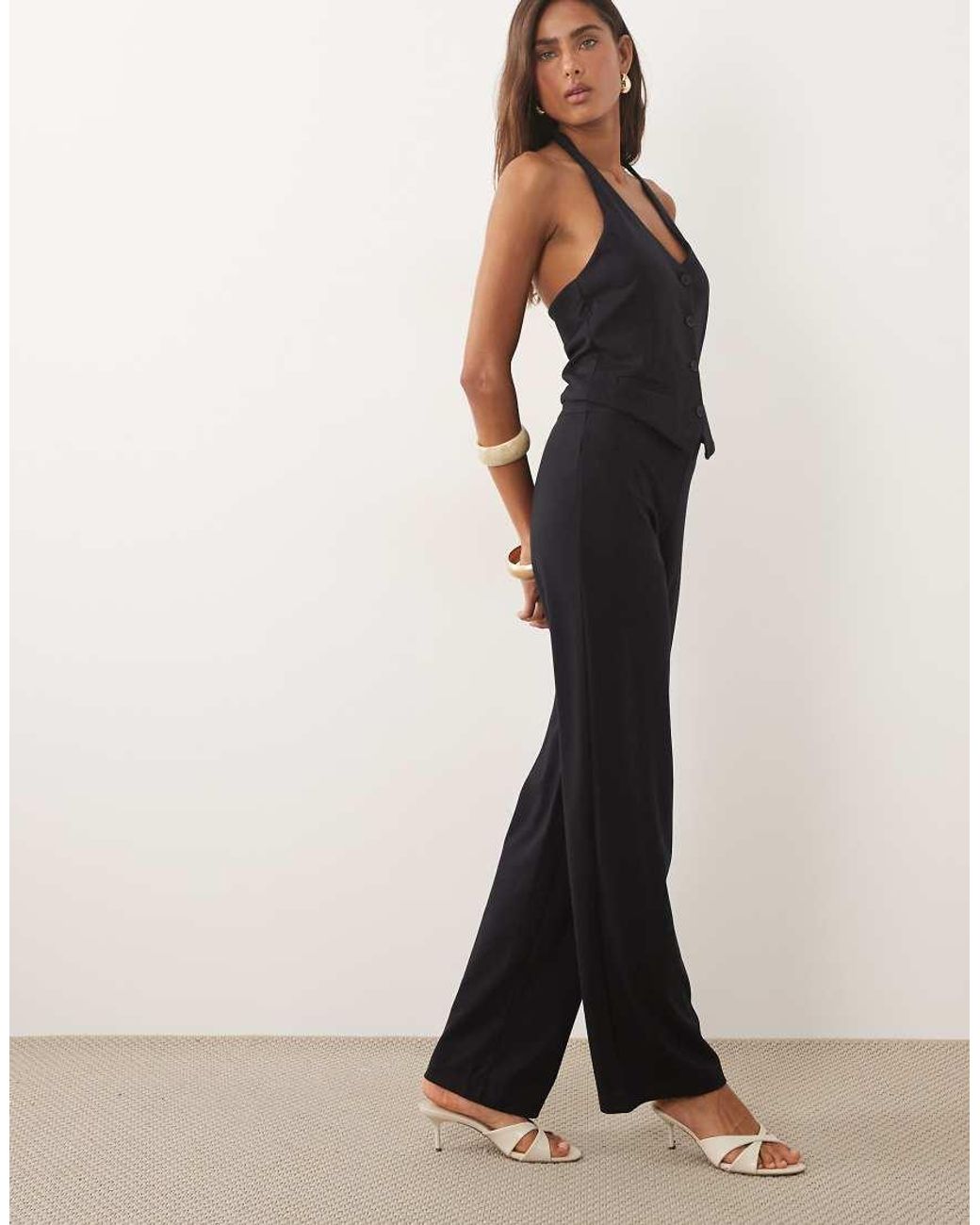 Mango Blue Evans Straight Trouser Co-Ord