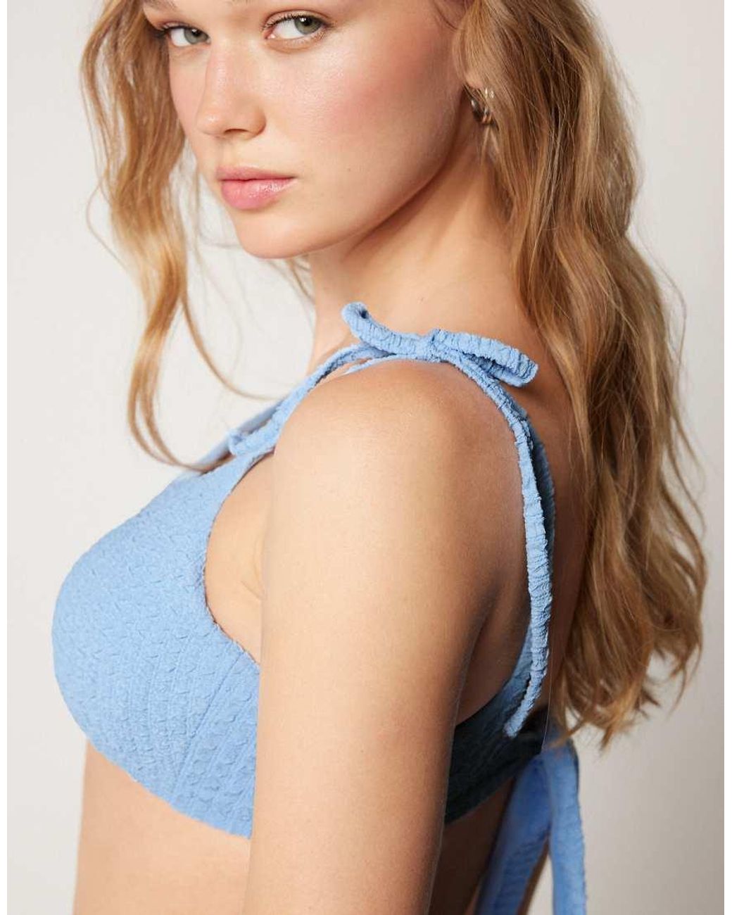 Tezenis Blue Dreamy Texture Tie Bikini Top
