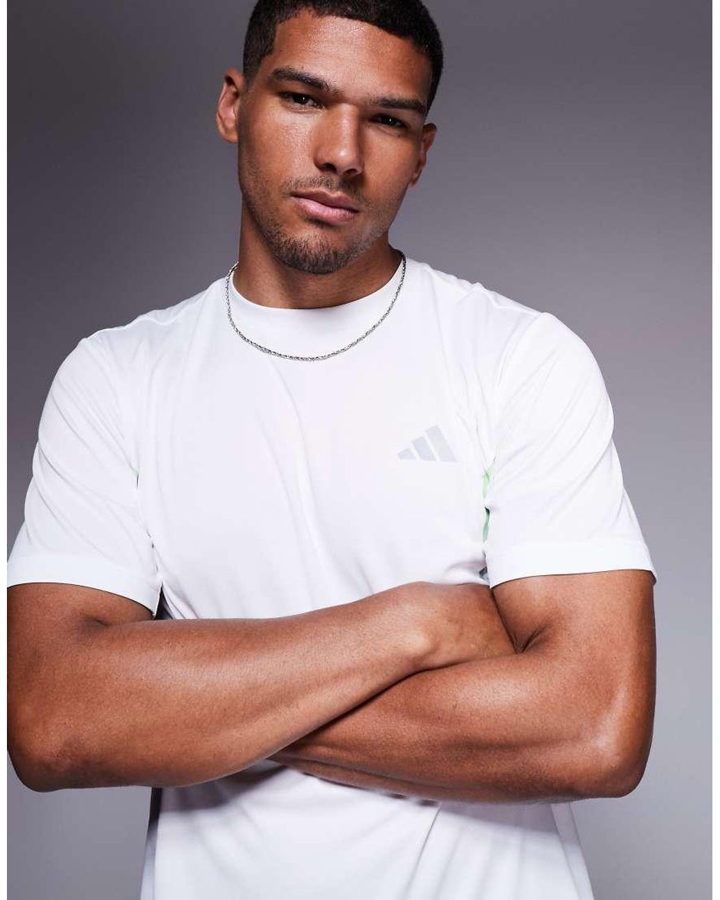 Adidas Originals White Adidas Training Tech T-shirt for men