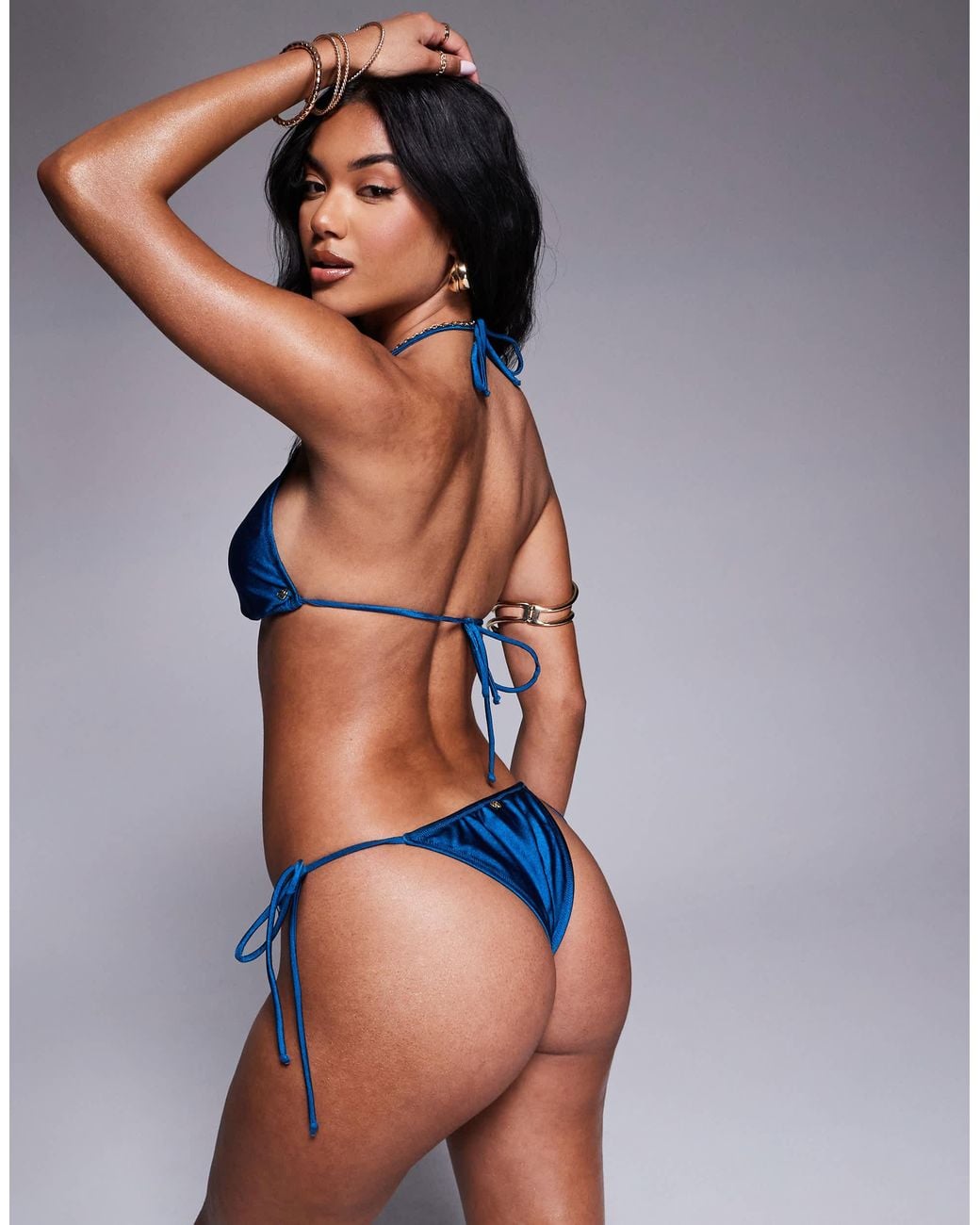 Candypants Blue Triangle Bikini Top