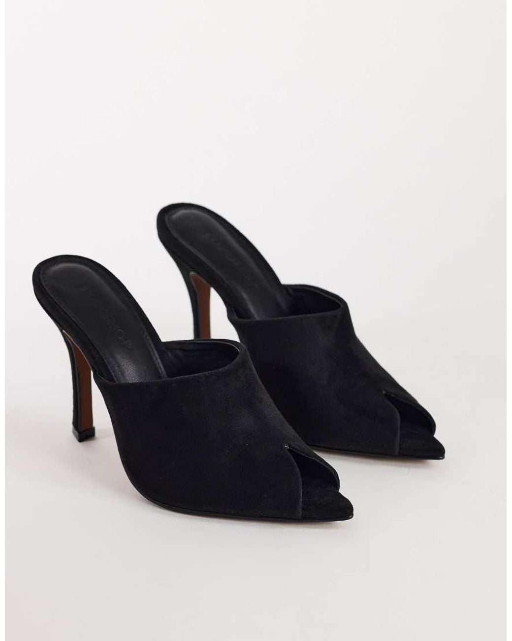 TOPSHOP Blue Winona High Vamp Peep Toe Heeled Sandal