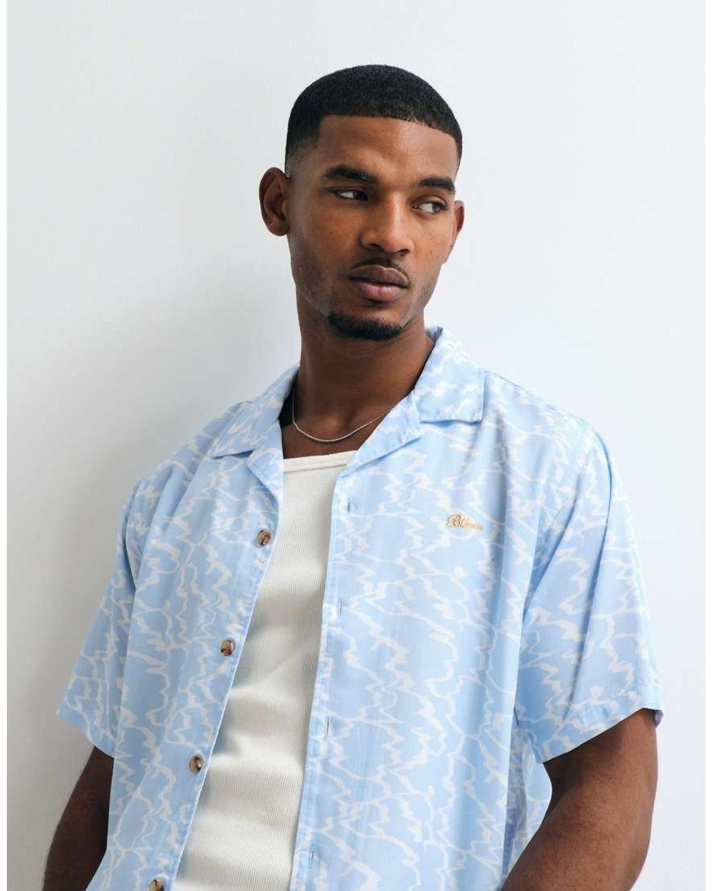BLKVIS White Bagliore Patterned Shirt Co-ord for men