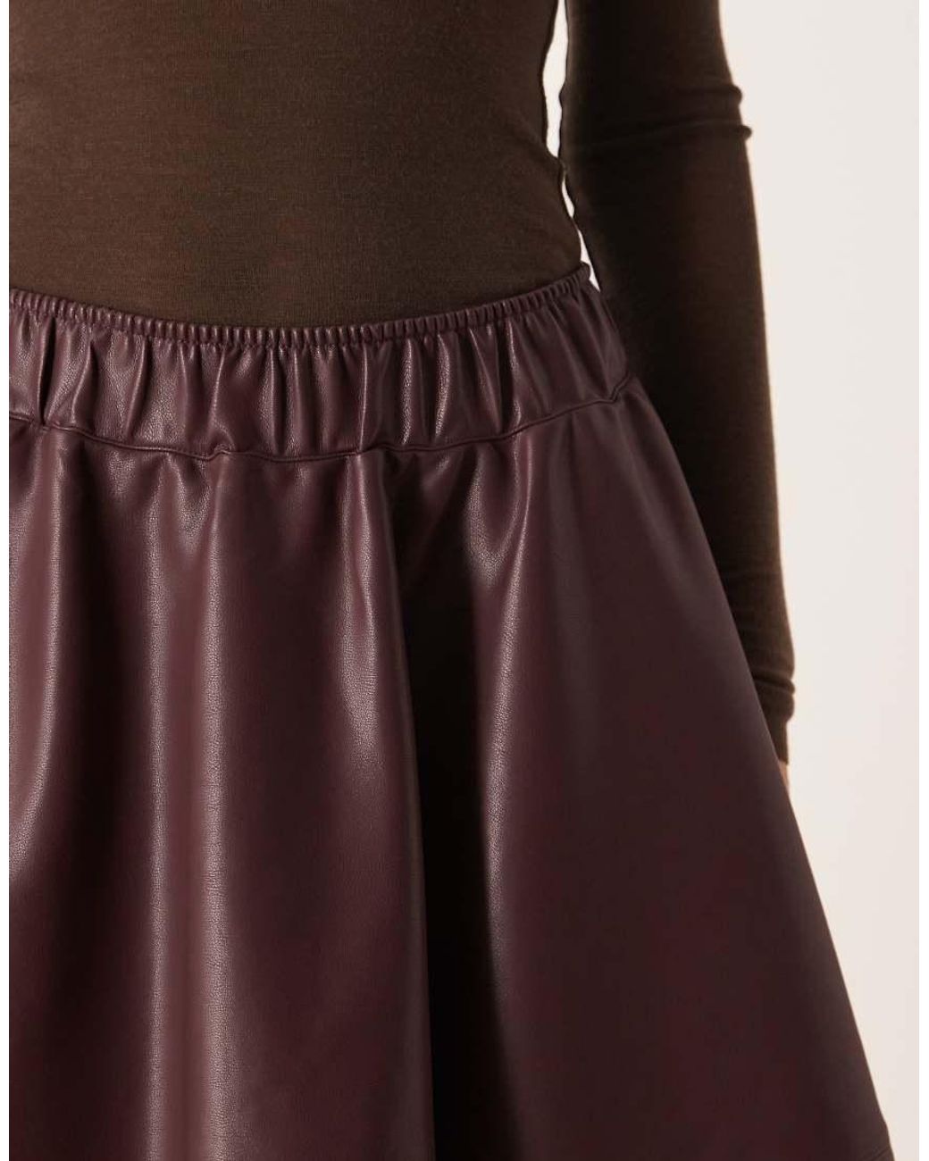 Gina Tricot Natural Mini Pu Skirt