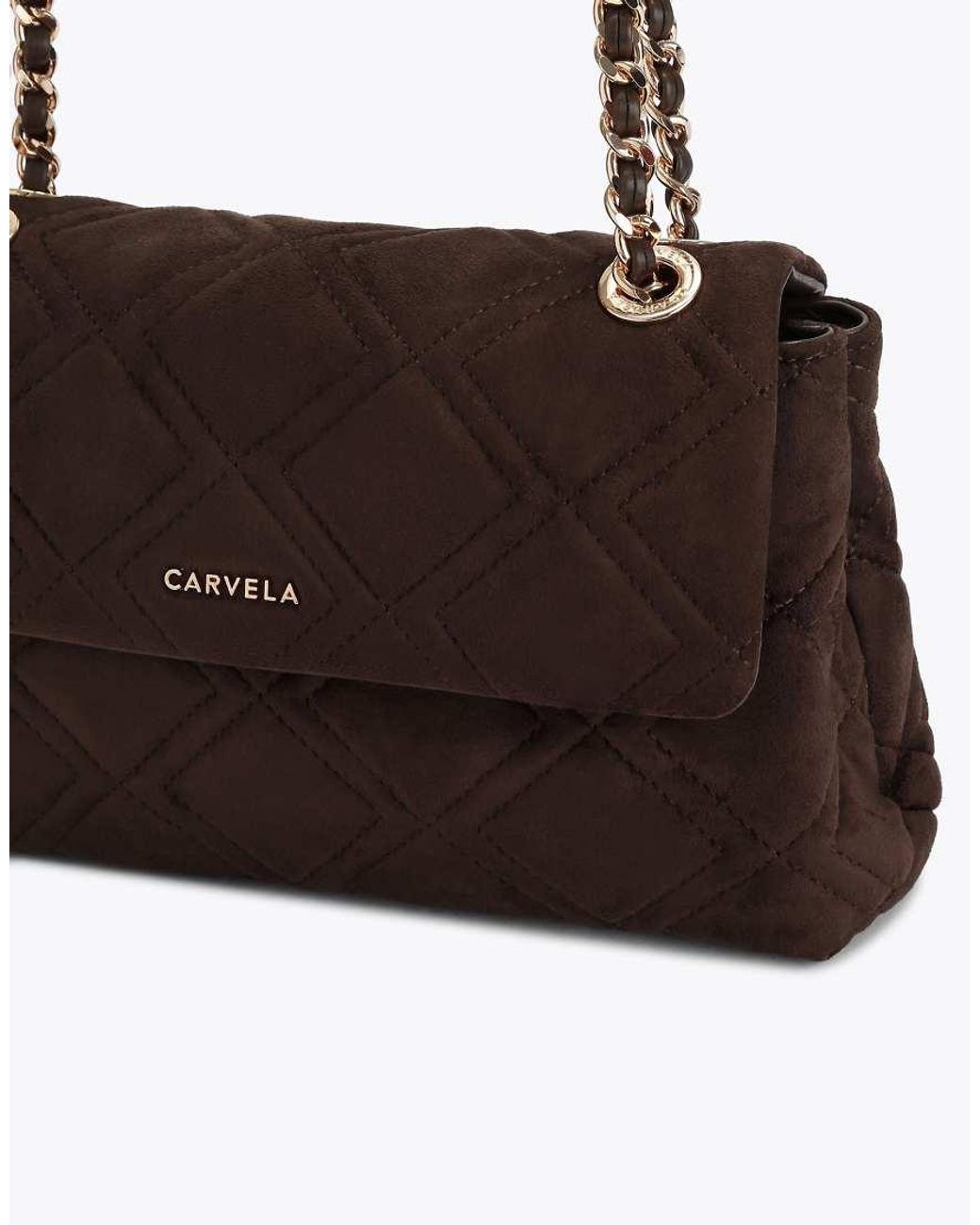 Carvela Kurt Geiger Brown Large Rosa Chain Shoulder Bag
