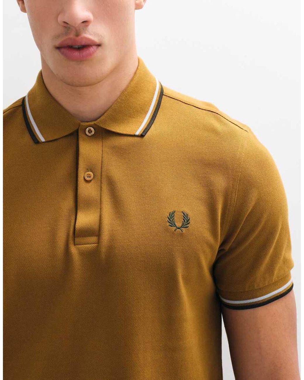 Fred Perry Natural Twin Tipped Polo Shirt for men