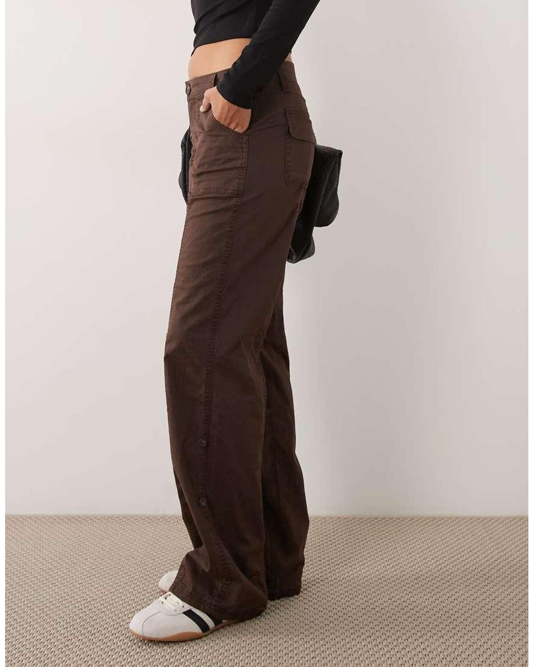 Cotton On Brown Low Rise Utility Pant