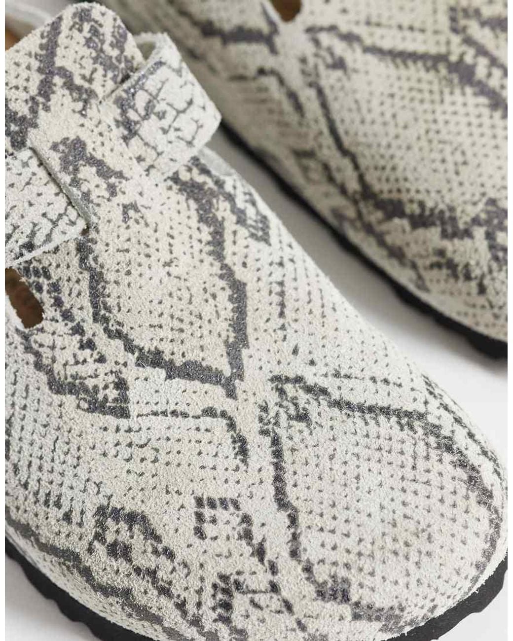Birkenstock White Boston Narrow Fit Clogs