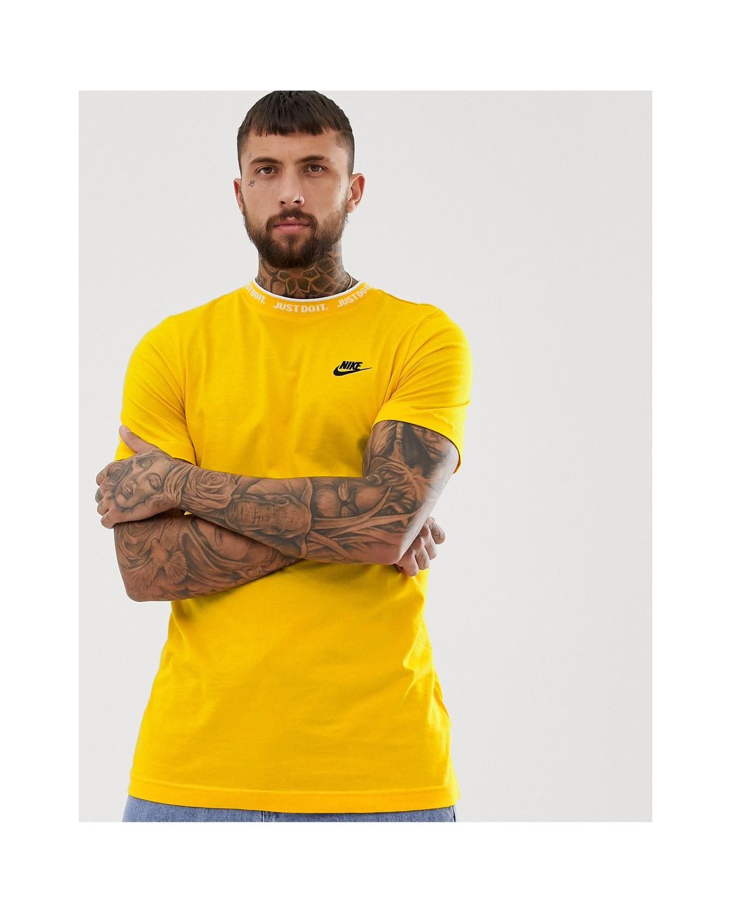 Camiseta amarilla con logo just do it Nike de Algodón de color Amarillo  para hombre | Lyst