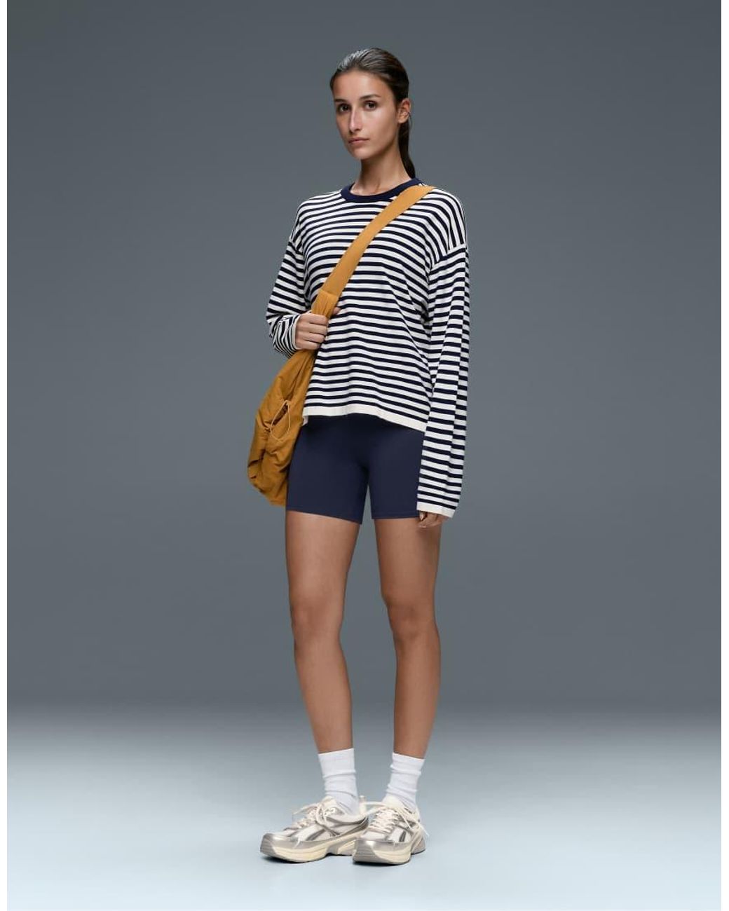 Oysho Blue Comfortlux High-rise 10cm Hot Pants