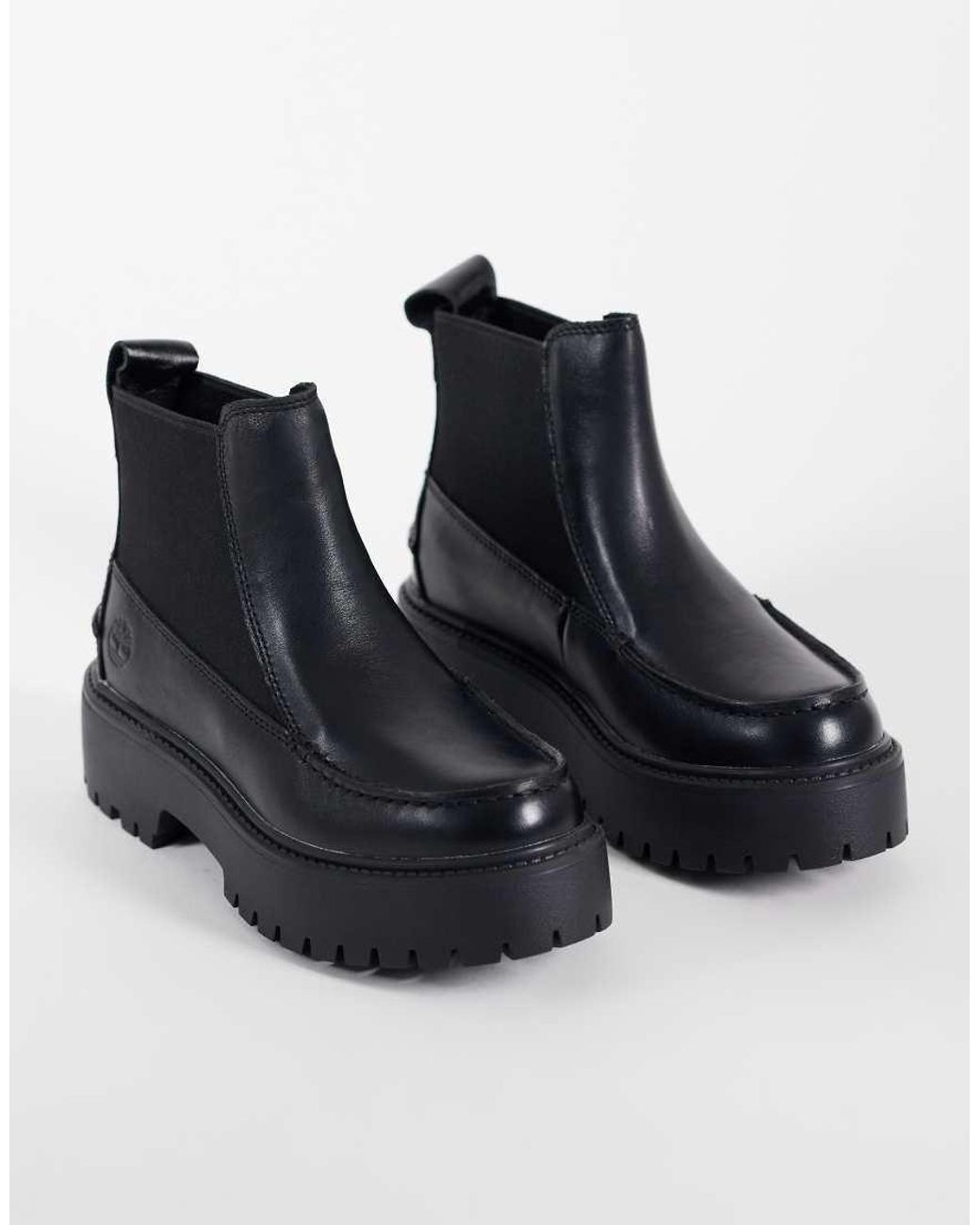 Timberland Black Stone Street Mid Chelsea Boot