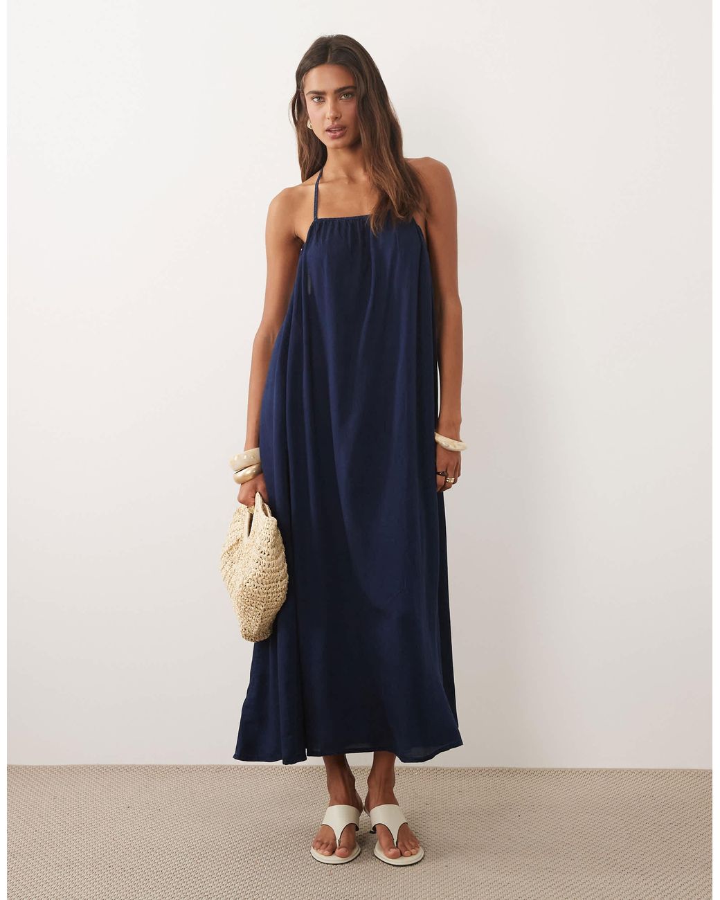 Mango Blue – fließendes maxikleid