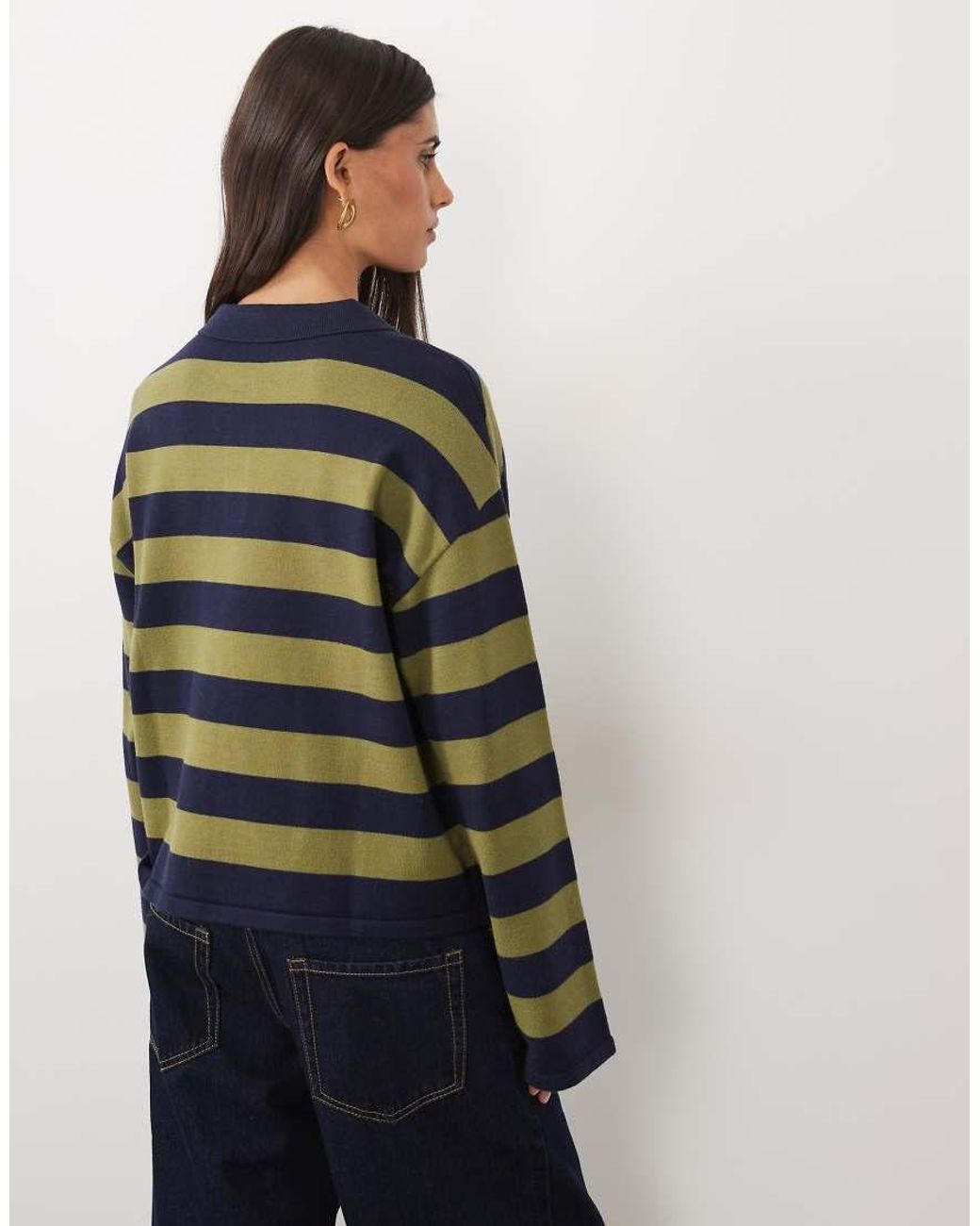 The Frolic Multicolor Exclusive Knitted Long Sleeve Collared Rugby Top