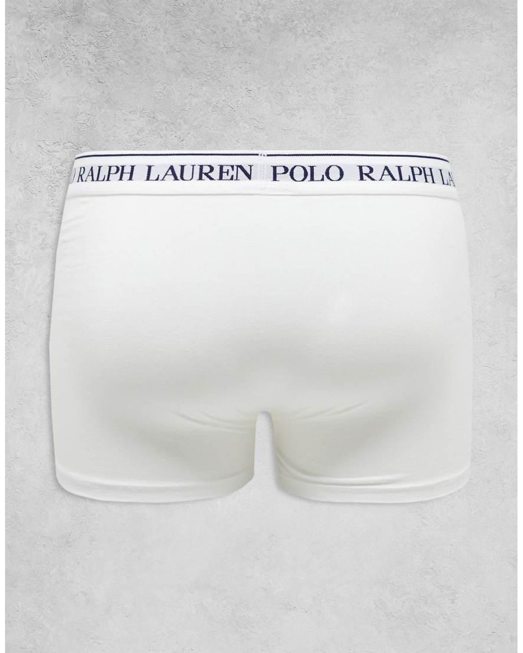 Polo Ralph Lauren White 5 Pack Trunks With Logo Waistband for men