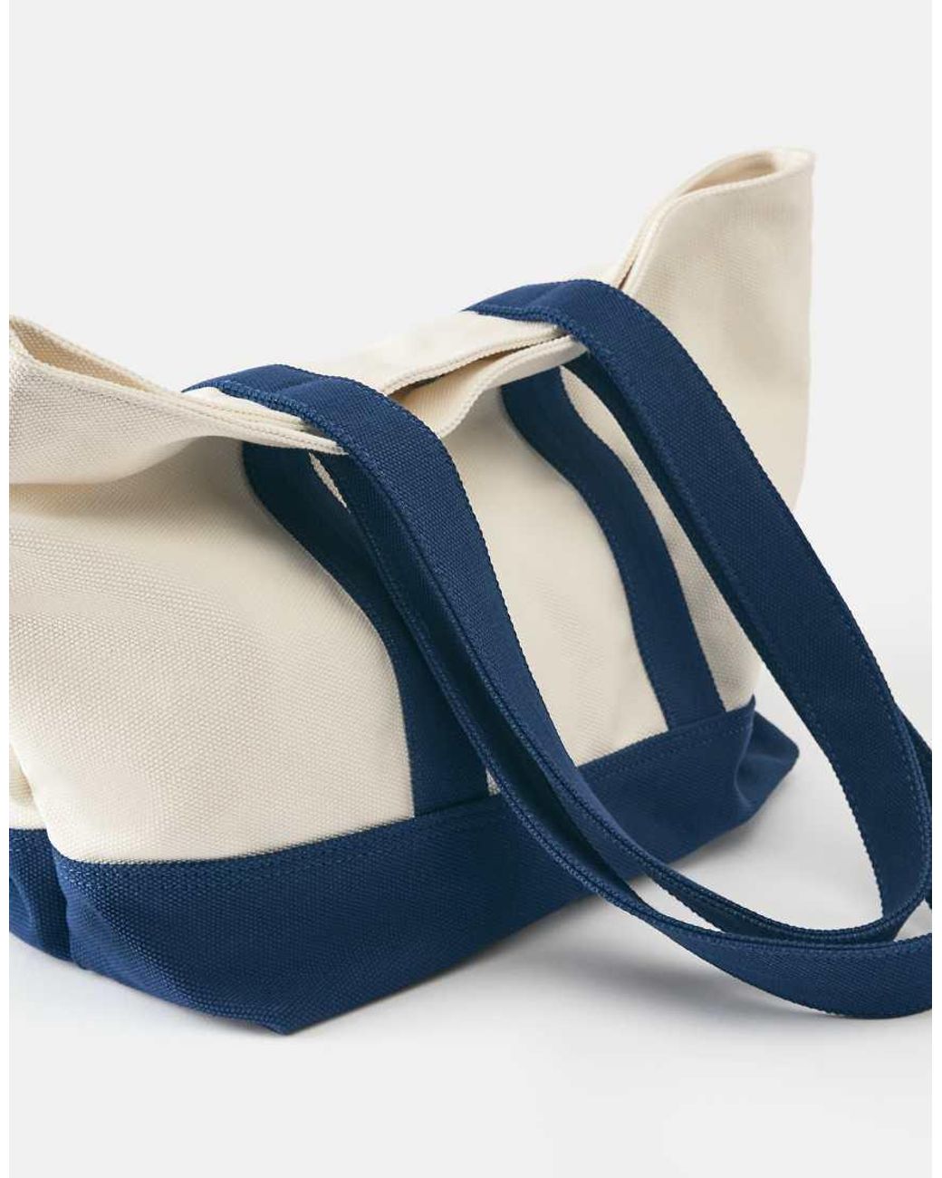 Pull&Bear Blue Canvas Tote Bag for men