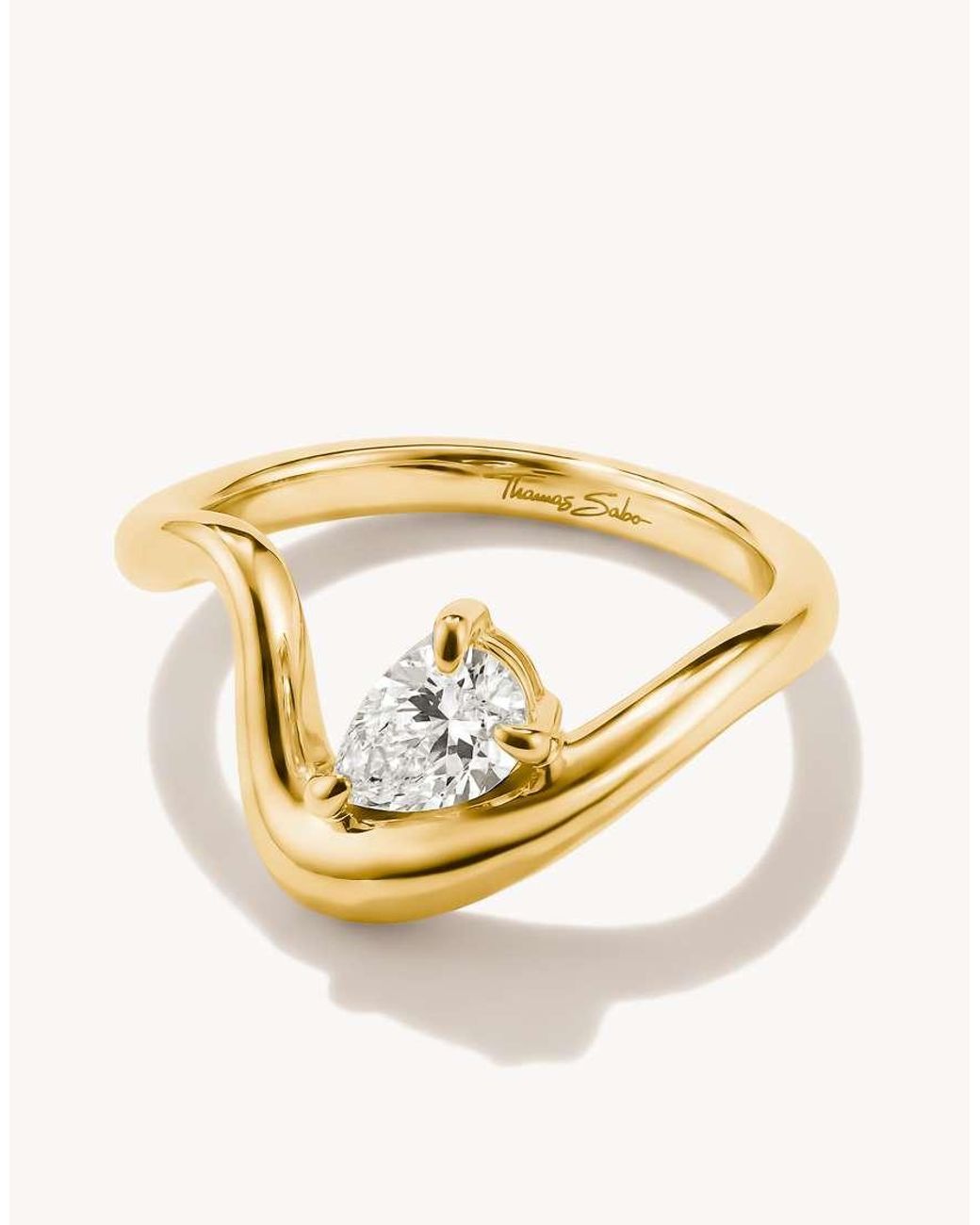 Thomas Sabo Metallic Ring With White Zirconia