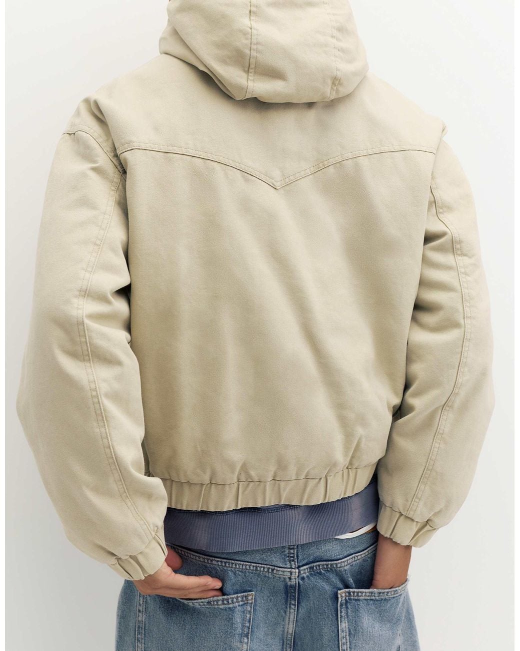 Bomber à capuche sable Pull&Bear pour homme en coloris Natural