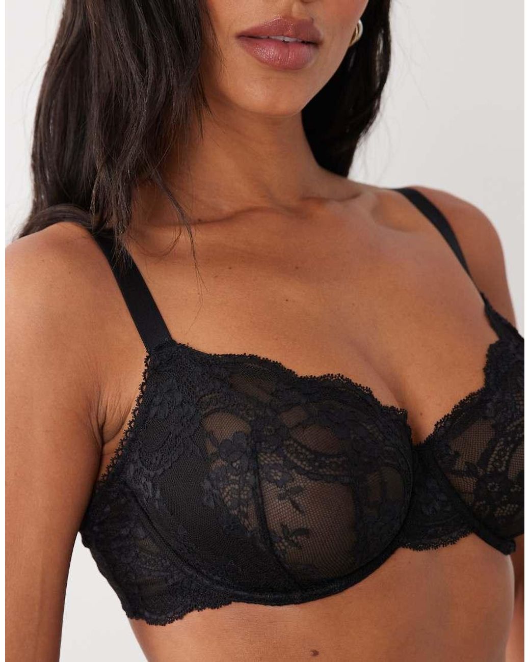 ASOS Gray Fuller Bust Lola Lace Underwired Bra